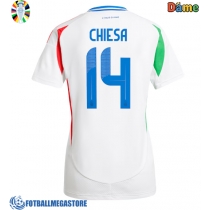 Fotballdrakt Dame Italia Federico Chiesa #14 Bortedrakt EM 2024 Kortermet